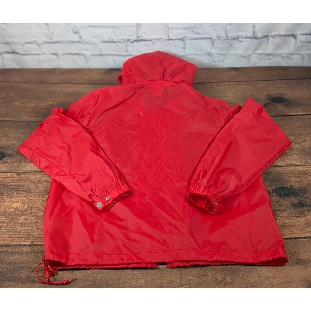 Vintage Ocean‎ Pacific OP 80s Red Windbreaker Jacket Mens Size Medium w/Hood